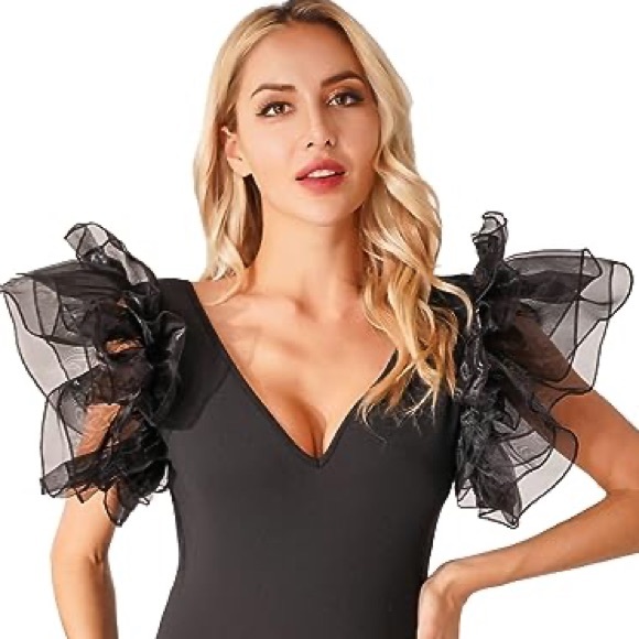Frilly Ruffle Sleeve Bodysuit - Picture 1 of 6